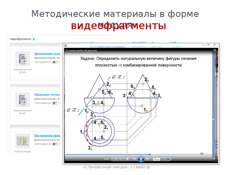 Какой способ проецирования используется при построении чертежа. Комбинированная плоскость. Смешанные поверхности..