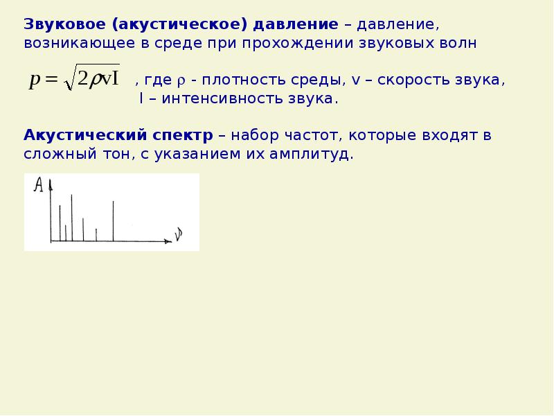 Интенсивность звуковых колебаний