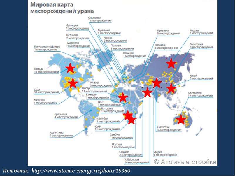 Месторождения урана на карте. Карта месторождений урана. Месторождения урана в России на карте. Карта добычи урана в мире.
