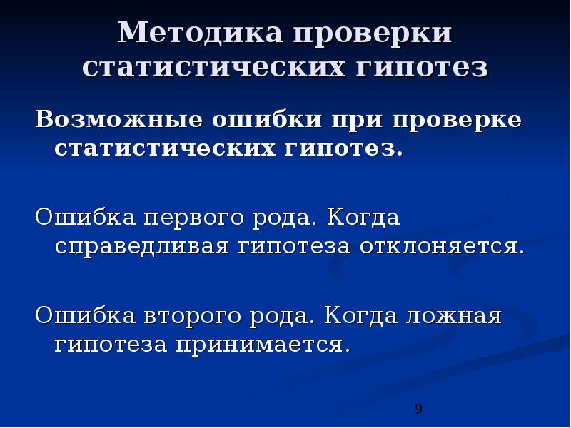 Методы проверки и подтверждения гипотез презентация