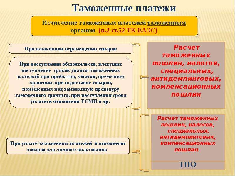 Таможенные платежи в еаэс презентация