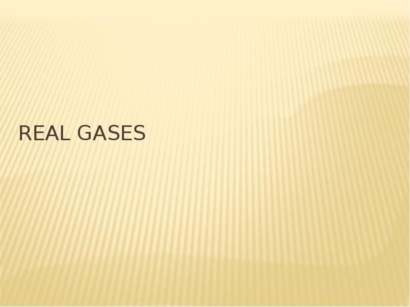 Real gases
