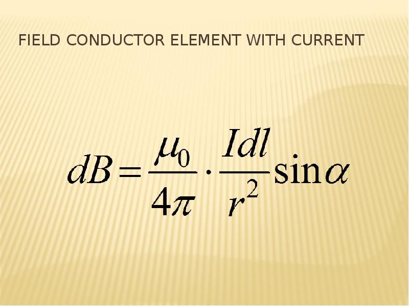 Field conductor element with current