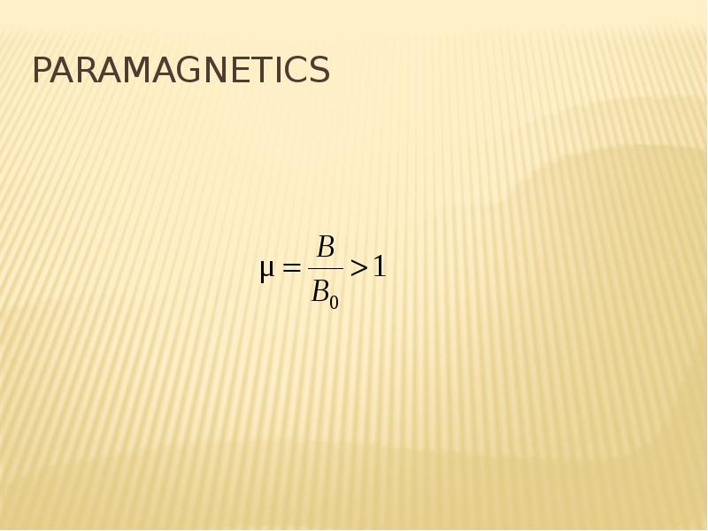 Paramagnetics