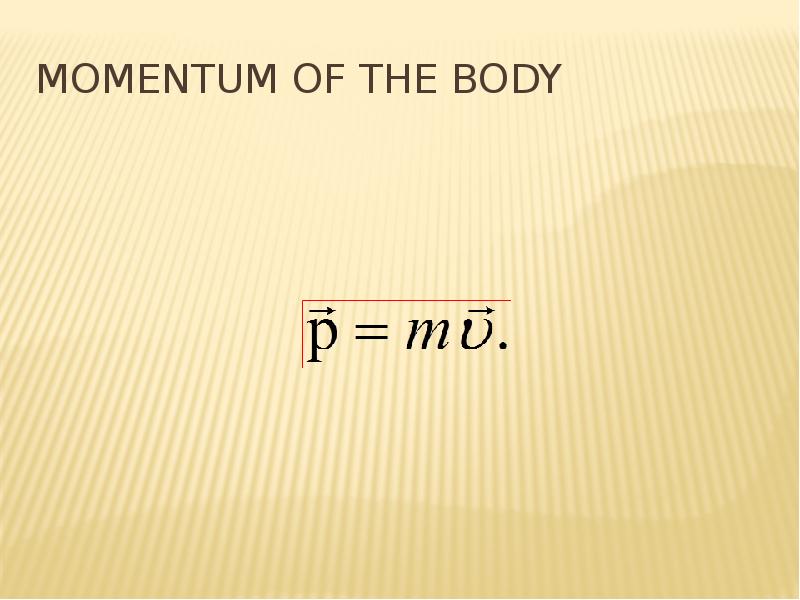 momentum of the body