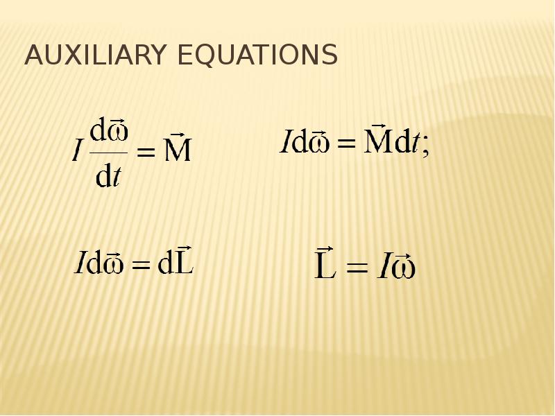 auxiliary equationS