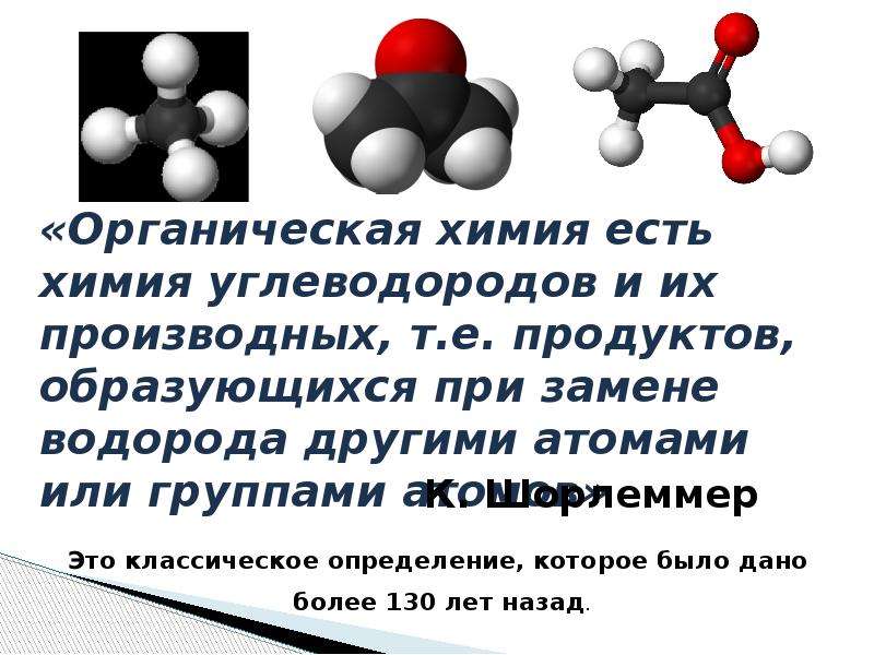 Предмет органической химии