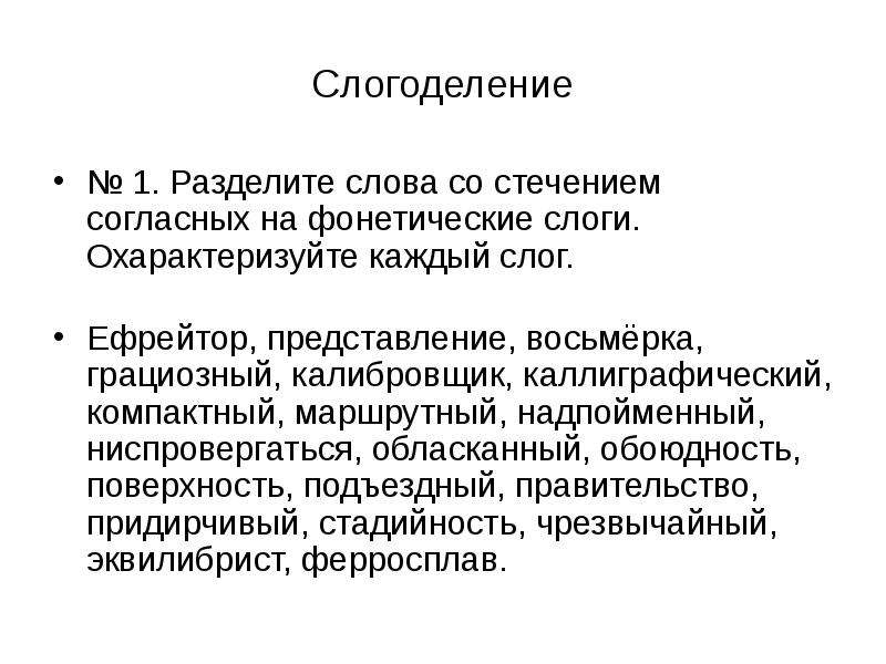 Слог и слогоделение презентация