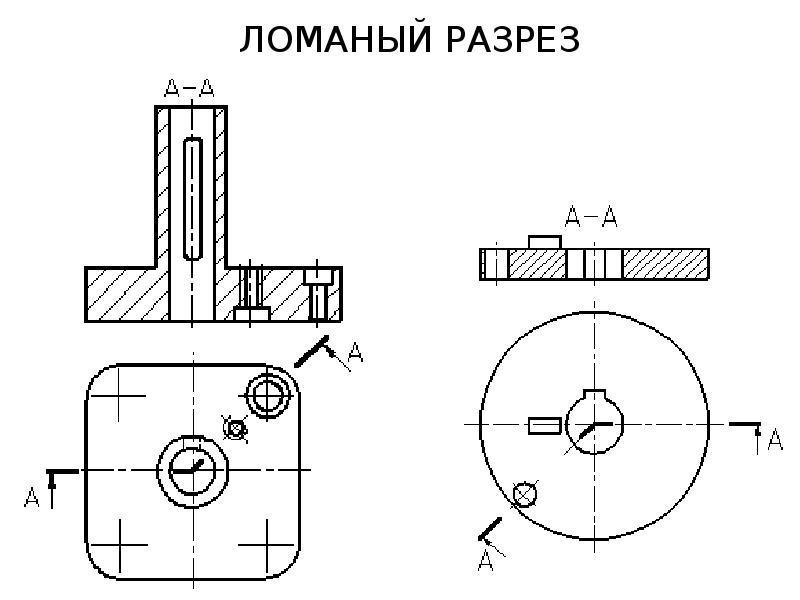 Ломаный чертеж. Ломаный разрез крышка Инженерная Графика. Ломаный разрез фланец. Ломаный разрез разрез. Ломаный разрез Автокад.