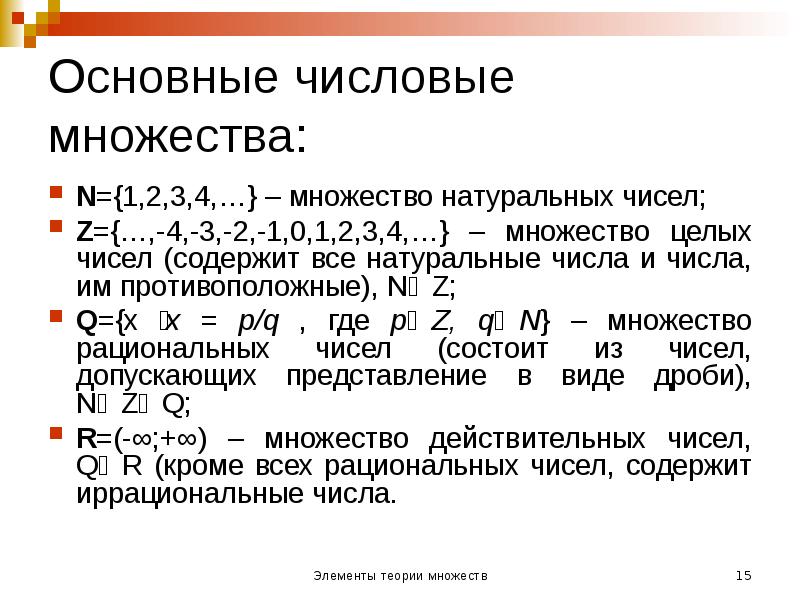 Число содержащее. Числовые множества. Основные числовые множества. Числовые множества примеры. Числовые множества n, z..