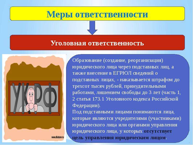 Мера ответственности человека. ООО однодневки привлечение к уголовной ответственности.