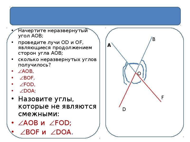 3 неразвернутых угла