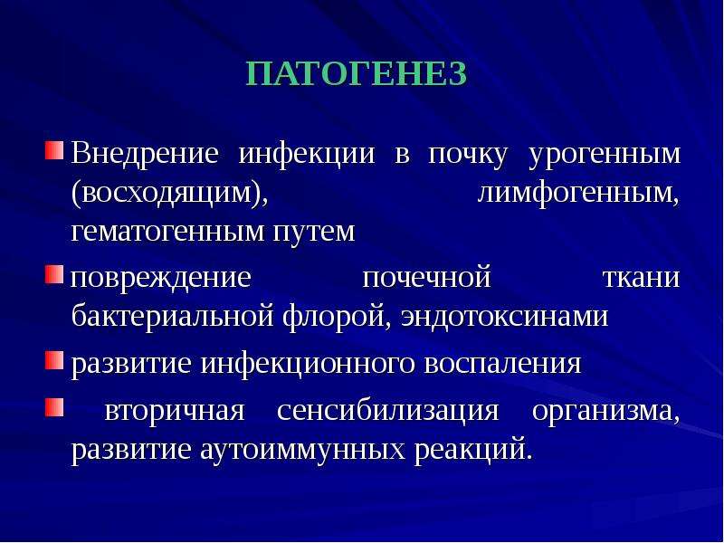 Презентация заболевания почек и мочевыводящих путей