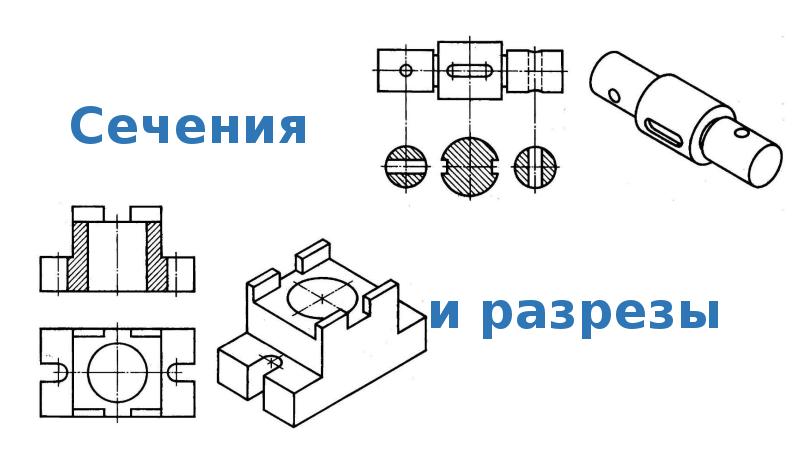 Виды разрезы сечения детали