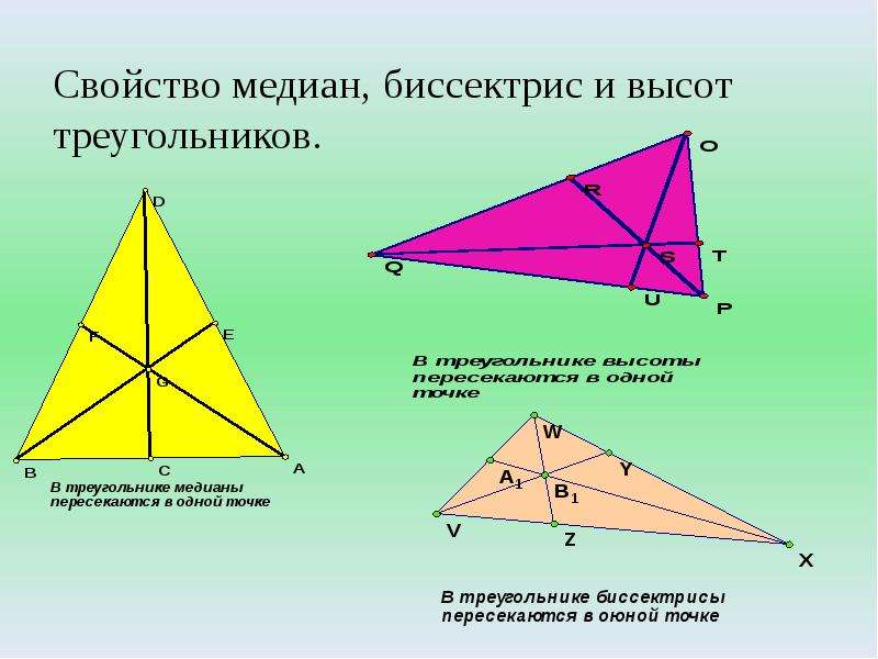 Что такое высота треугольника. Медиана биссектриса и высота треугольника. Свойства медиан биссектрис и высот треугольника. Свойства Медианы биссектрисы и высоты. Свойства Медианы и биссектрисы треугольника.