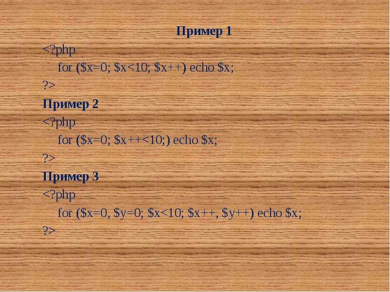 Образец 10. Echo примеры.