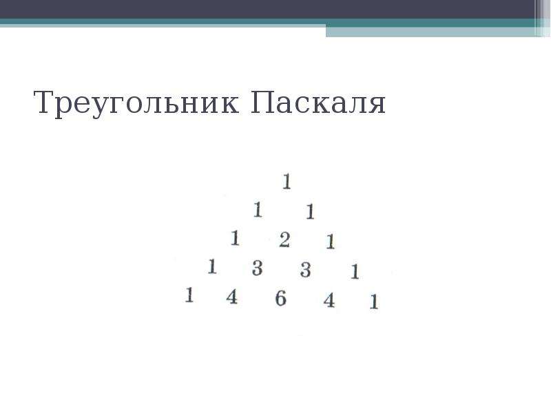 Треугольник паскаля проект