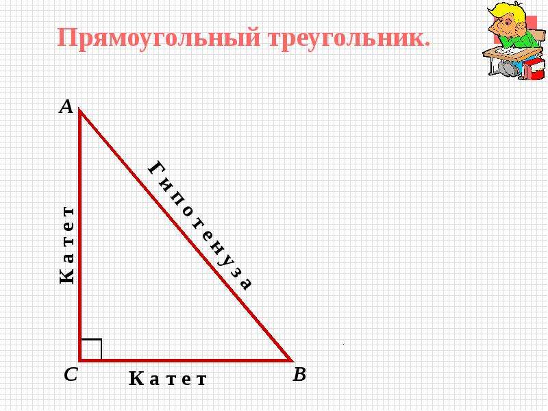 В прямоугольном треугольнике варианты ответа