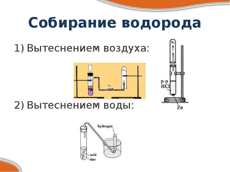 Собирают вытеснением воздуха