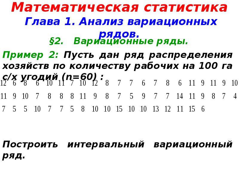 Математическая статистика проект