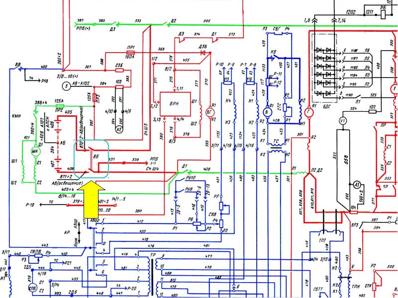 Электрическая схема тепловоза 2м62у