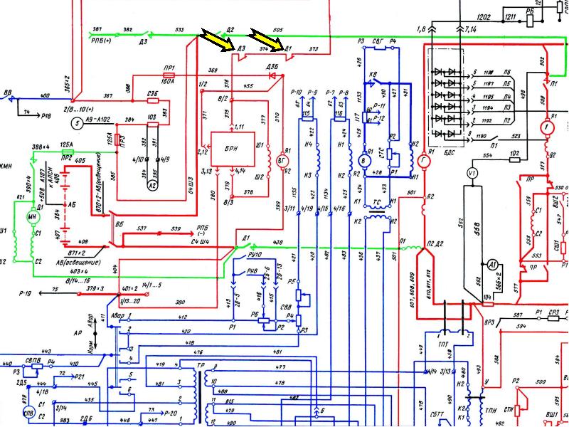 Электрическая схема тепловоза 2м62у