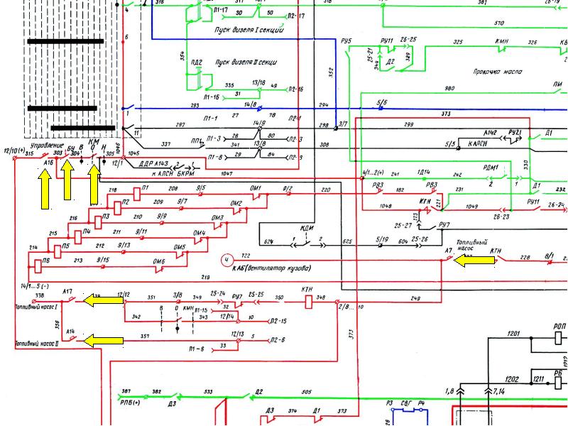 Электрическая схема тепловоза 2м62