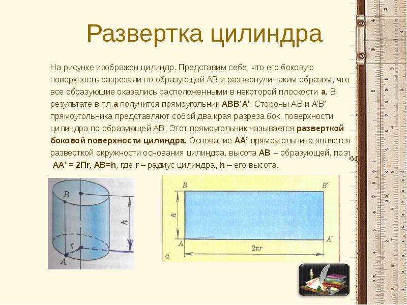 Разверткой боковой поверхности является