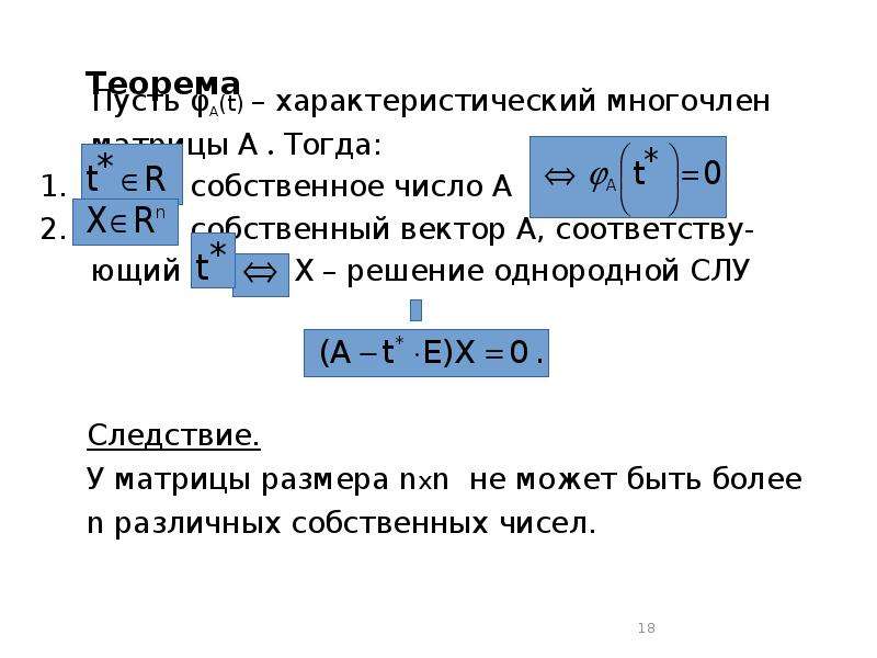 Нахождение собственных чисел и собственных векторов