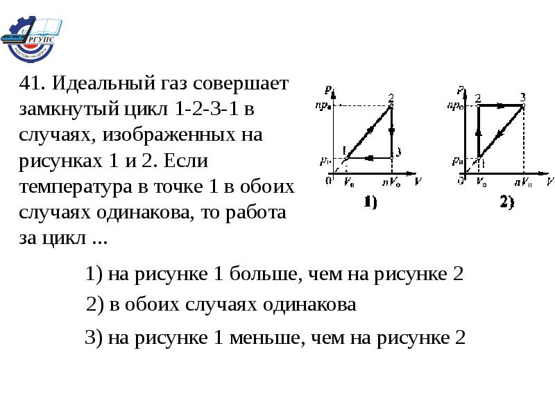 Циклы идеального газа. Работа газа за цикл. Идеальный ГАЗ совершает замкнутый цикл. Работа совершаемая газом за цикл. Найти работу газа за цикл.