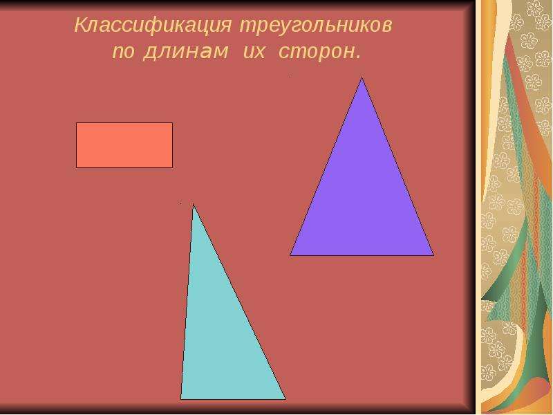 Виды треугольников по длине сторон 3 класс. Виды треугольников. Классификация треугольников по длине стороны. Виды треугольников по углам. Классификация треугольников по сторонам 5 класс.
