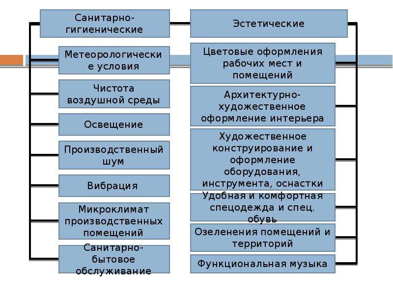 Цветовое оформление интерьера определяет следующие факторы условий труда