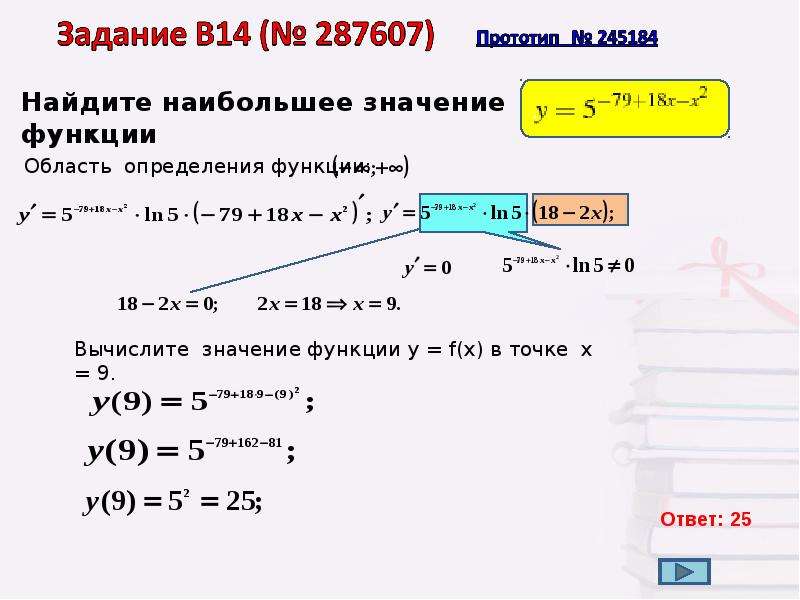 Алгоритм нахождения наименьшего и наибольшего значения функции