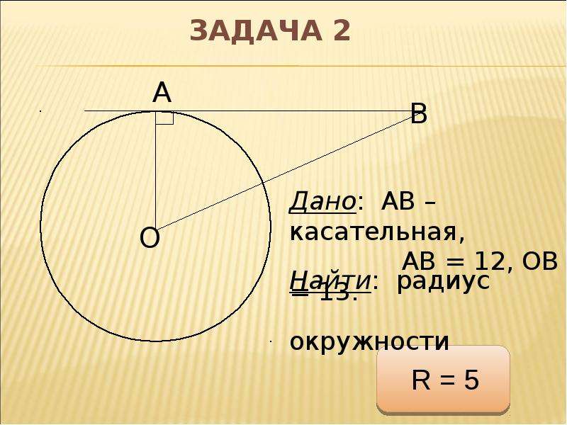 Касательная и окружность 8. Касательная к окружности задачи.