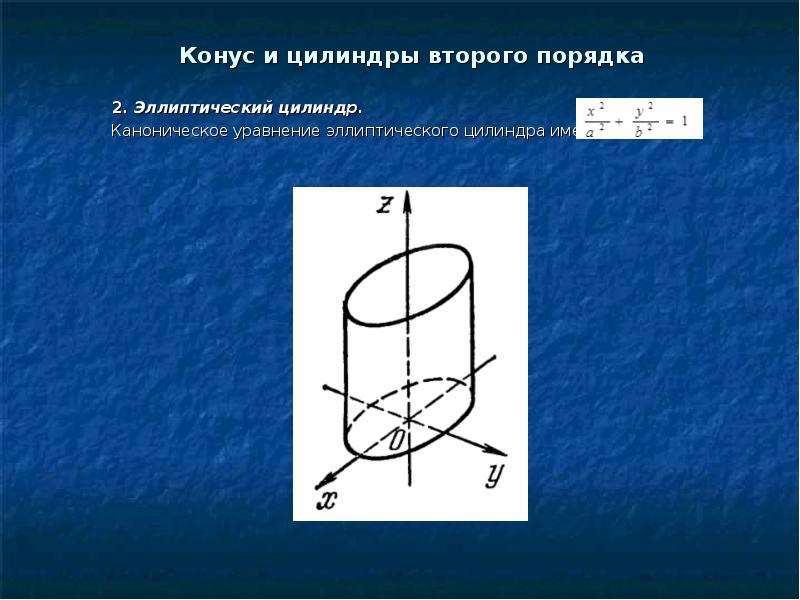 Даны две цилиндрические. Круговой цилиндр формула. Поверхности 2 порядка цилиндр. Эллиптический цилиндр формула. Эллиптический цилиндр параметрическое уравнение.