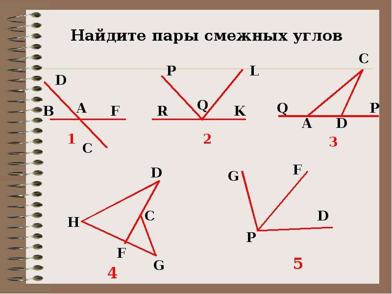 Запишите все пары смежных углов изображенных на рисунке 81