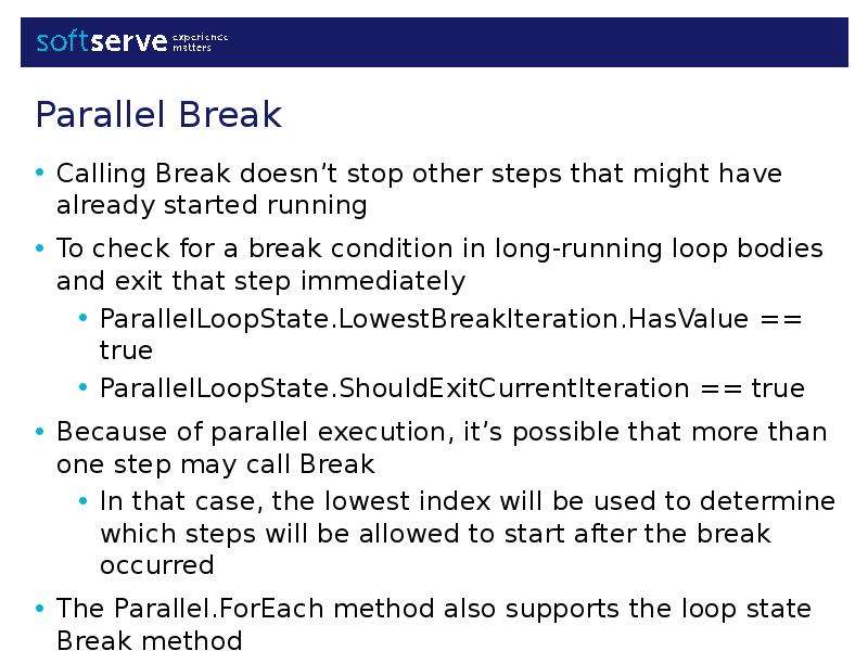 Parallel tasks