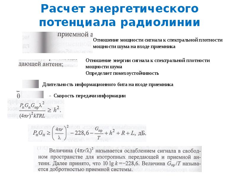 Формула для расчета энергетического потенциала рост. Пример расчета энергетического потенциала линии связи. Расчет энергетического потенциала радиолинии.