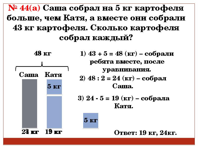 Как решить задачу на части 5 класс с решением и схемой