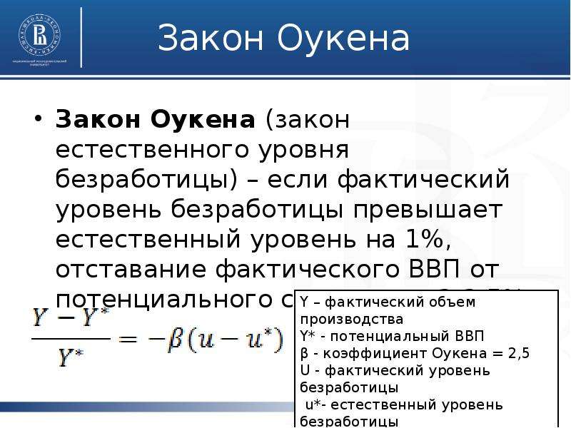 Естественный уровень безработицы составляет