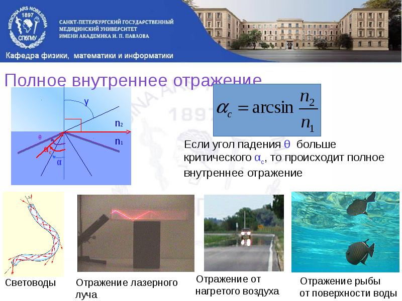 Электромагнитные волны презентация 9 класс. Полное отражение электромагнитной волны. Внешнее отражение внутреннего. Низкочастотные электромагнитные волны. Внутреннее отражение лазер.