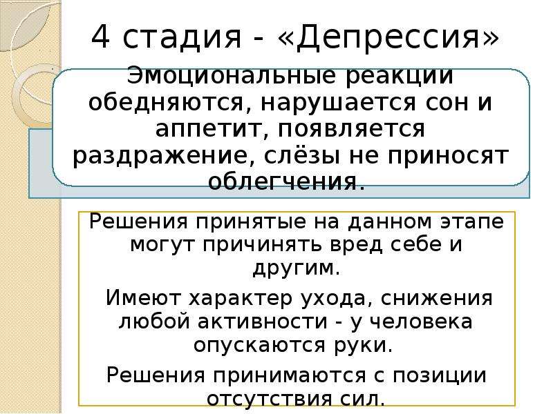 5 стадий депрессии