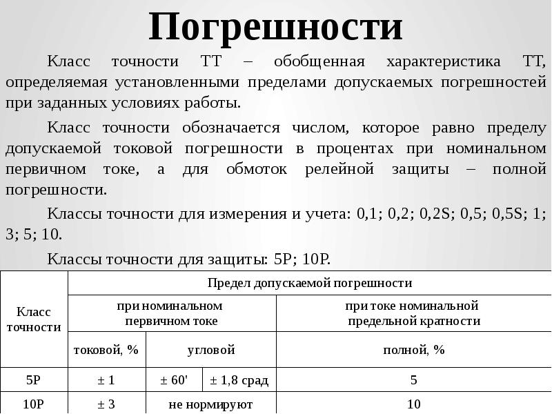 Токовая погрешность. Классы точности измерительных трансформаторов тока. Класс точности трансформаторов тока для релейной защиты. Класс точности обмоток трансформатора тока. Класс точности вторичных обмоток трансформатора тока.