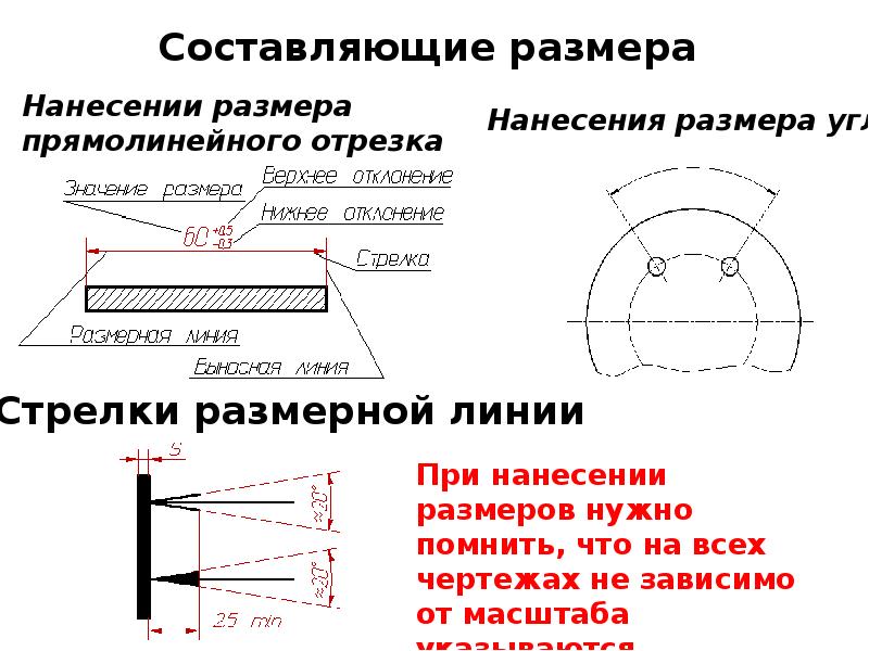 На чертеже единицы измерения линейных размеров