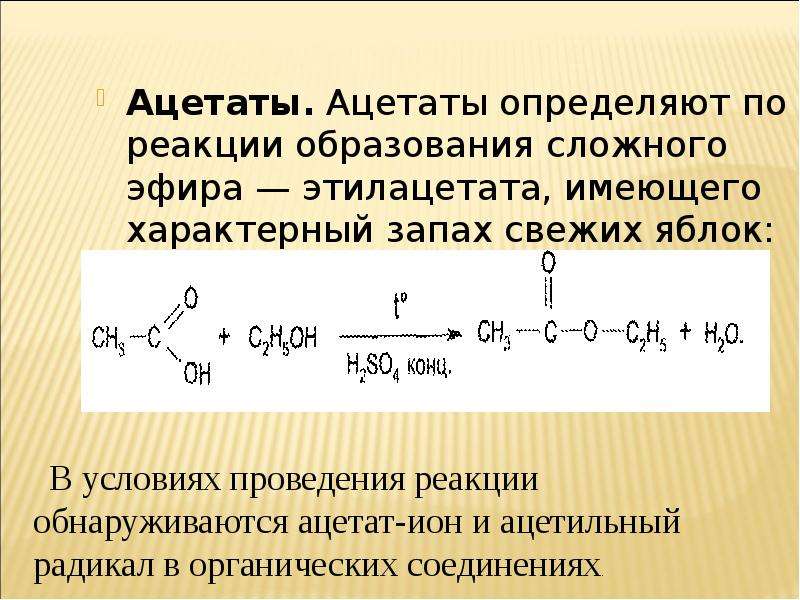 Схема образования этилацетата