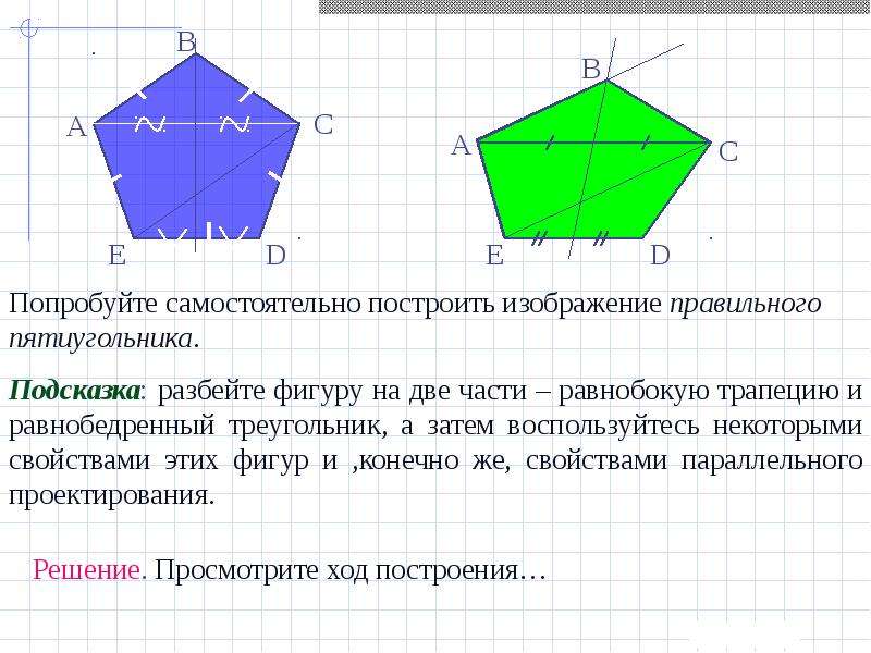 Простейшие пространственные фигуры на плоскости 10 класс