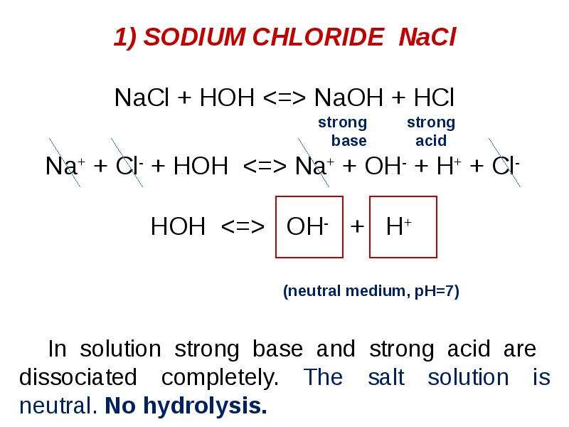 Уравнение реакции hcl naoh nacl h2o. NACL NAOH. Hydrolysis of Salts. Получение NACL. Как получить NACL.
