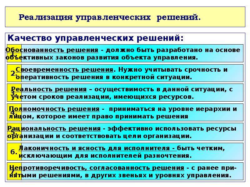 Реализация управления