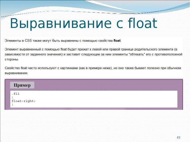 Float элементы