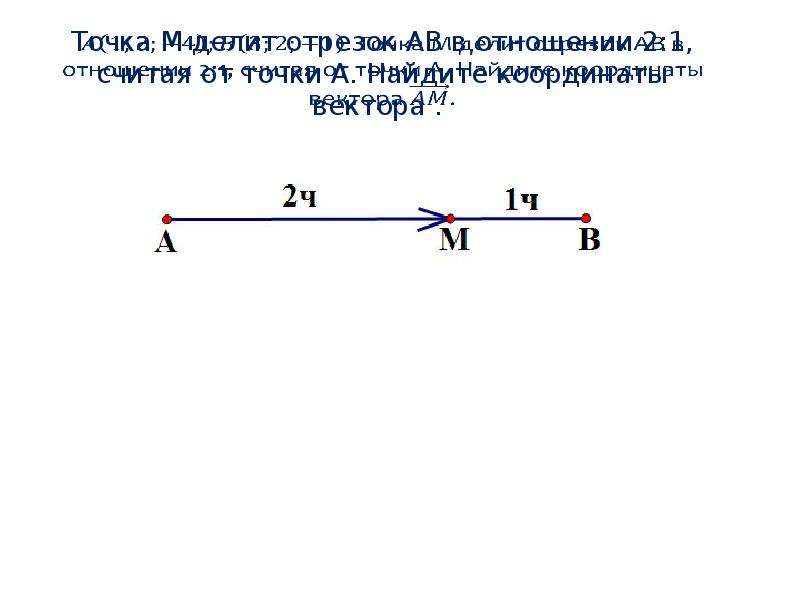 Точка м делит отрезок